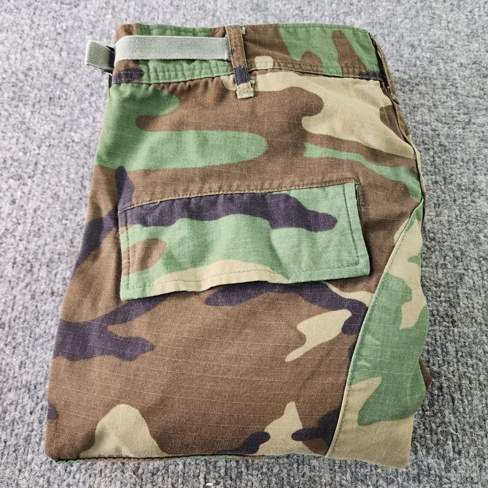 Vtg 90s US Army M81 Woodland Camo BDU Cargo Snap Fly Pants Mens Small Long 31x33